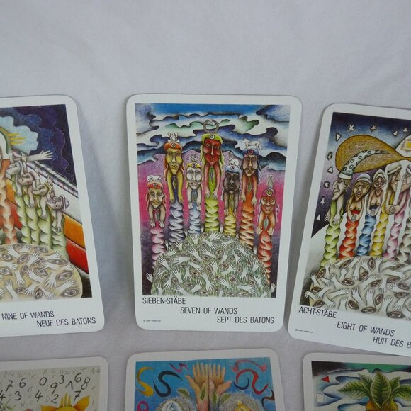 VINTAGE, 1982, Neuzeit-Tarot, New Age Tarot, Hippie, Psychedelic, Rare, New, SEA - Picture 7 of 9